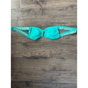 Xhilaration target strapless tourquoise jeweled swimsuit bikini top size S